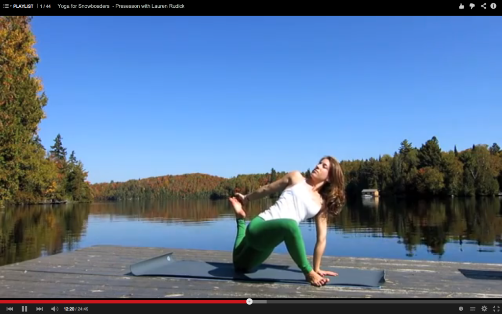 yoga for snowboarders with Lauren Rudick